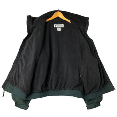 00'S Columbia padded jacket, puffer jacket, men's XL size Nylon dark green Vintage Second Hand