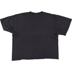 00'S Delta Seven-Eleven Cut-off Advertising T-shirt Men's XL cotton black type Vintage Second Hand