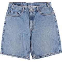 00'S Levi's 550 Relaxed Fit Denim Shorts for Men, Size W37 cotton blue type Vintage Second Hand
