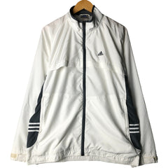 00'S adidas windbreaker men's XL size polyester white type Vintage Second Hand