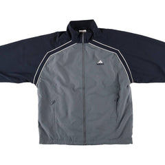 00'S adidas windbreaker, men's size S polyester gray type Vintage Second Hand