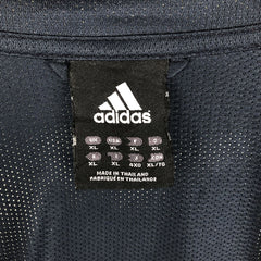 00'S adidas jersey track jacket, men's XL size polyester navy blue type Vintage Second Hand