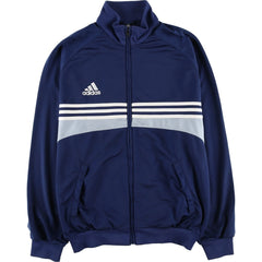 00'S adidas jersey track jacket, men's size L polyester Navy blue Vintage Second Hand