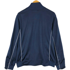 00'S adidas jersey track jacket, men's size L polyester navy blue type Vintage Second Hand