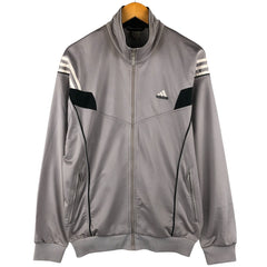 00'S adidas jersey track jacket, men's XL size polyester gray type Vintage Second Hand