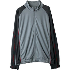 00'S Nike Jersey Track Jacket Men's L size polyester gray type Vintage Second Hand