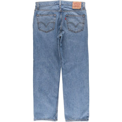 00'S Levi's 505 REGULAR FIT tapered denim pants for men, size w34 cotton Blue type light blue Vintage Second Hand