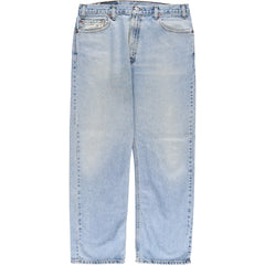 00'S Levi's 505 REGULAR FIT STRAIGHT LEG tapered denim pants for men, size w35 cotton Blue type light blue Vintage Second Hand