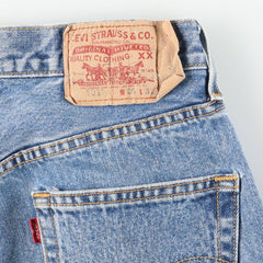 00'S Levi's 501 straight denim pants for men, W30 equivalent cotton blue type Vintage Second Hand