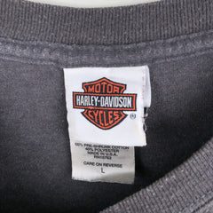 00'S Harley-Davidson Motorcycle Bike T-shirt Made in USA Men's L size cotton Charcoal Vintage Second Hand