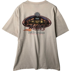 00'S Harley-Davidson Motorcycle Bike T-shirt Men's L size unclear Beige type Vintage Second Hand