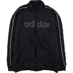 00'S adidas jersey track jacket, men's size L polyester black type Vintage Second Hand