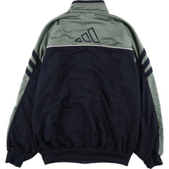 00'S adidas jersey track jacket, men's size M polyester Khaki type sage green Vintage Second Hand