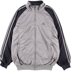 00'S adidas jersey track jacket, men's size M polyester gray type Vintage Second Hand