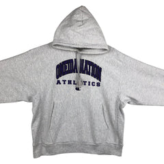 00'S Champion PREMIUM REVERSE WEAVE Premium Reverse Weave Sweat Pullover Hoodie Men's XL unclear gray type Vintage Second Hand
