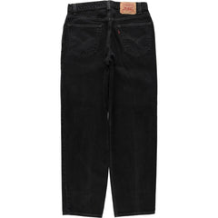 00'S Levi's 550 Relaxed Fit Black Denim Tapered Denim Pants Men's W33 cotton black type Vintage Second Hand