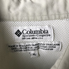 00'S Columbia PFG Hidden Button Down Short Sleeve Fishing Shirt Men's XL cotton Beige type Vintage Second Hand