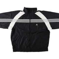 00'S adidas windbreaker, men's size L polyester black type Vintage Second Hand
