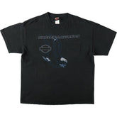 00'S Harley-Davidson Eagle Pattern Motorcycle Bike T-shirt Made in USA Men's XL cotton Charcoal Vintage Second Hand