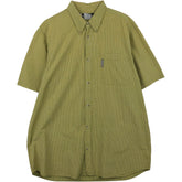 00'S Columbia Short Sleeve Button Down Check Shirt Men's XL cotton green type Vintage Second Hand