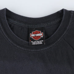 00'S Harley-Davidson Motorcycle Bike T-shirt Men's L size cotton black type Vintage Second Hand