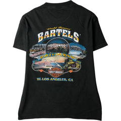 00'S Harley-Davidson Motorcycle Bike T-shirt Men's M size unclear black type Vintage Second Hand