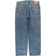 00'S Levi's 505 REGULAR FIT tapered denim pants for men, size w36 cotton blue type Vintage Second Hand