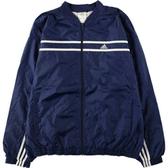 00'S Adidas nylon jacket, men's size L Nylon navy blue type Vintage Second Hand