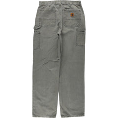 00'S Carhartt Dungaree Fit Duck Painter Pants Men's W34 equivalent cotton Khaki type Vintage Second Hand