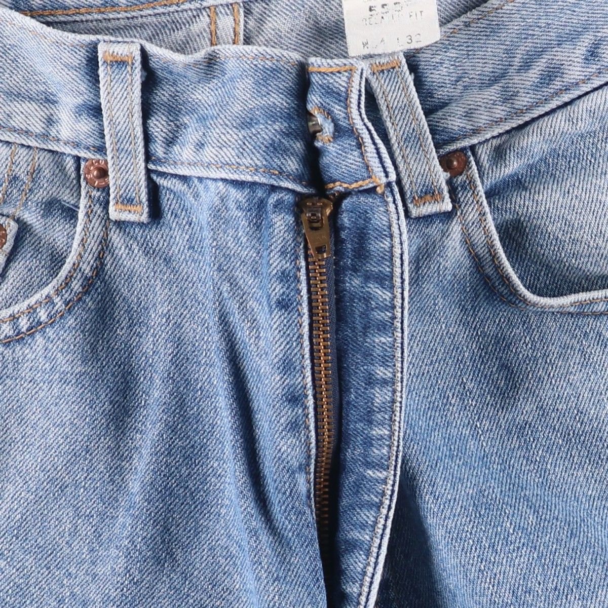 00'S Levi's 550 Relaxed Fit Black Denim Tapered Denim Pants Men's W34 cotton Blue type light blue Vintage Second Hand