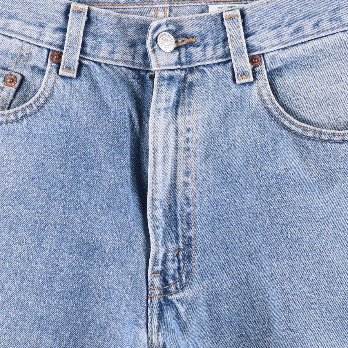 00'S Levi's 550 Relaxed Fit Black Denim Tapered Denim Pants Men's W34 cotton Blue type light blue Vintage Second Hand