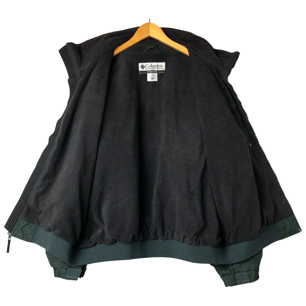 00'S Columbia padded jacket, puffer jacket, men's XL size Nylon dark green Vintage Second Hand