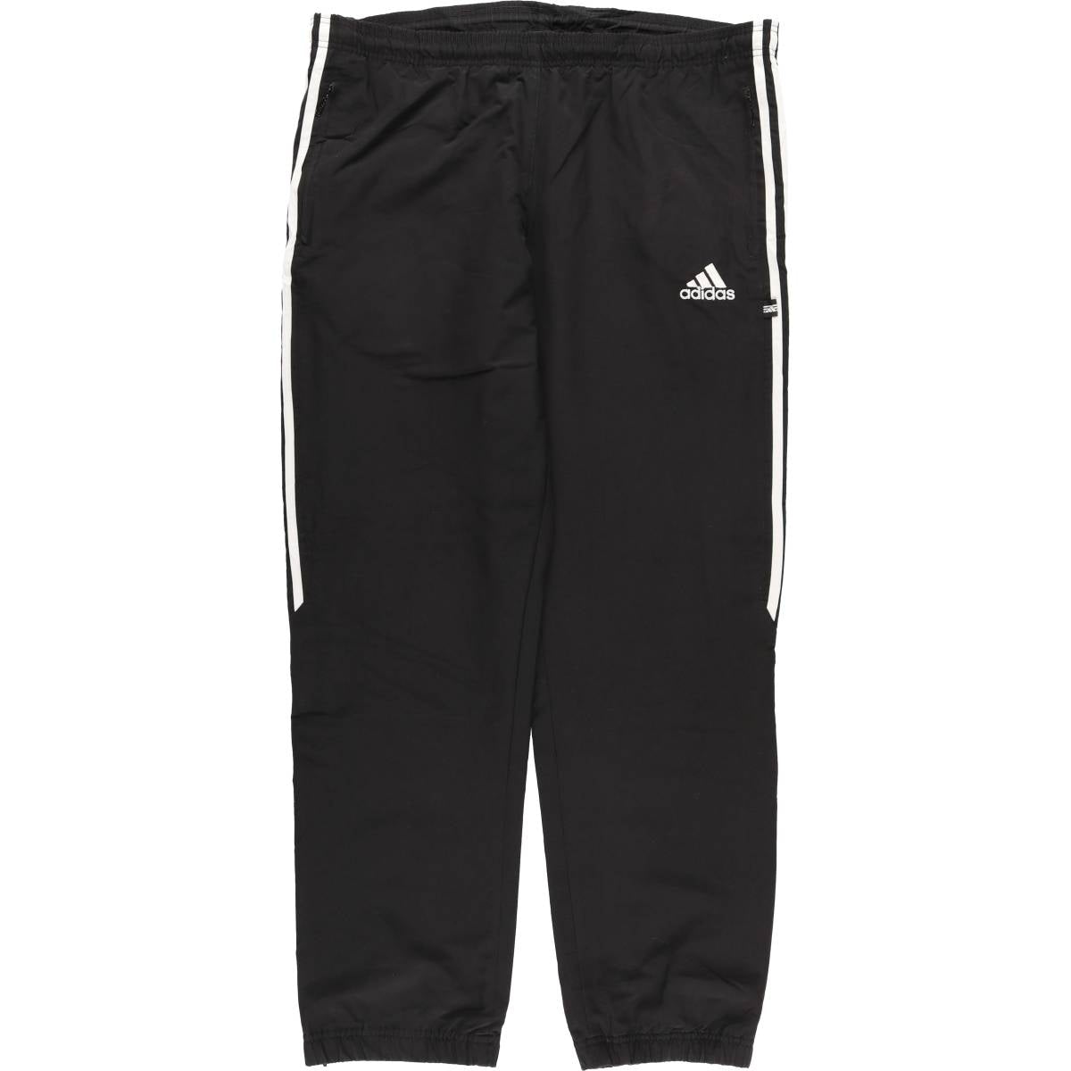 00'S Adidas warm-up pants, nylon pants, rustling pants, men's size M polyester black type Vintage Second Hand