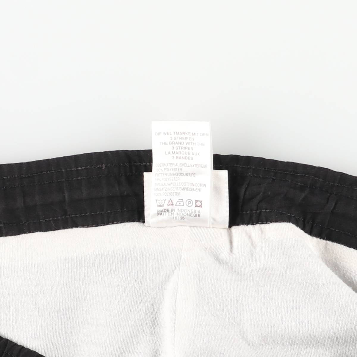00'S Adidas warm-up pants, nylon pants, rustling pants, men's size M polyester black type Vintage Second Hand