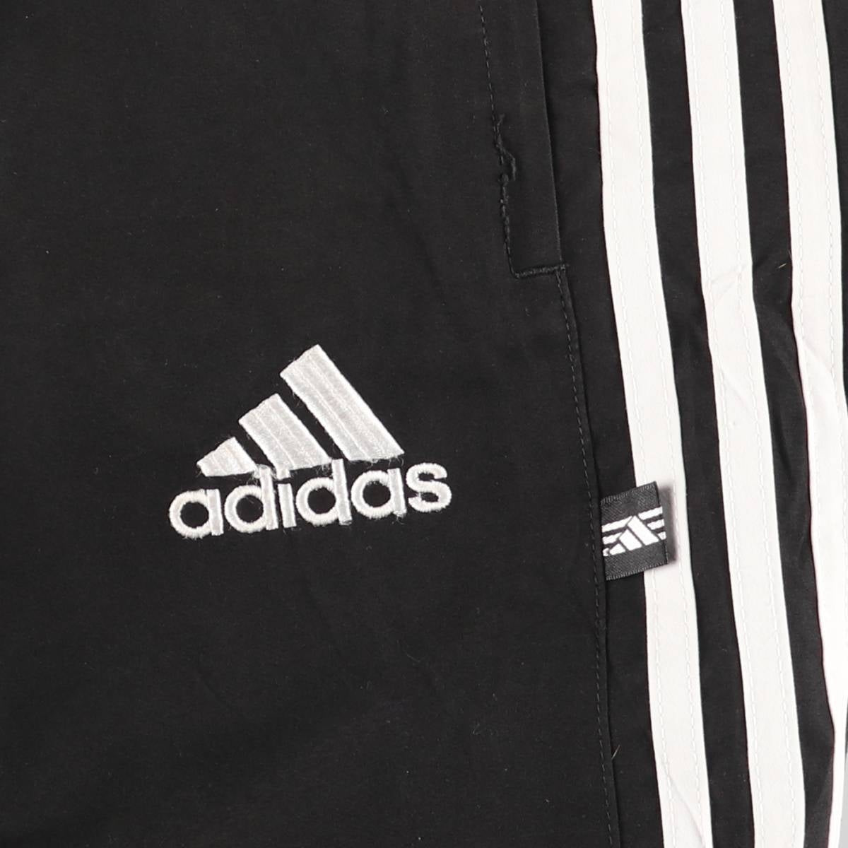 00'S Adidas warm-up pants, nylon pants, rustling pants, men's size M polyester black type Vintage Second Hand