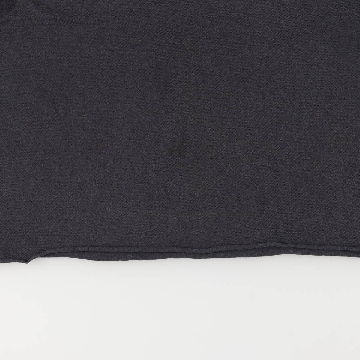 00'S Delta Seven-Eleven Cut-off Advertising T-shirt Men's XL cotton black type Vintage Second Hand