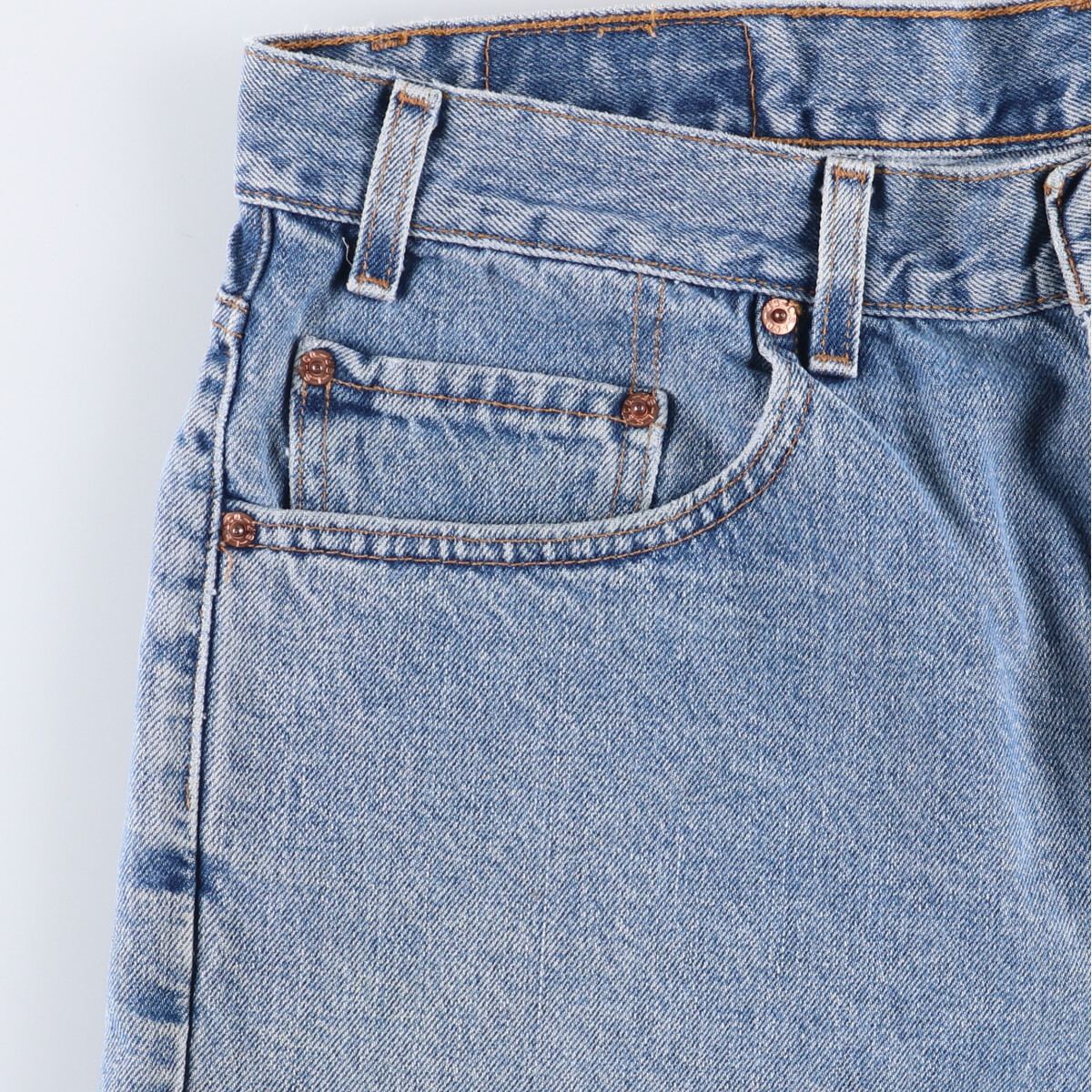 00'S Levi's 550 Relaxed Fit Denim Shorts for Men, Size W37 cotton blue type Vintage Second Hand