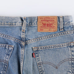 00'S Levi's 505 REGULAR FIT STRAIGHT LEG tapered denim pants for men, size w32 cotton blue type Vintage Second Hand
