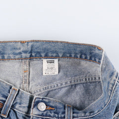 00'S Levi's 505 REGULAR FIT STRAIGHT LEG tapered denim pants for men, size w32 cotton blue type Vintage Second Hand