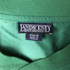 00'S LANDS'END nylon pullover, men's size L Nylon green type Vintage Second Hand