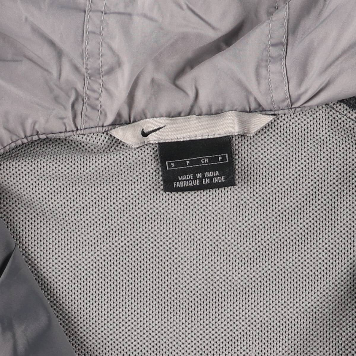 00'S Nike Anorak Parka Men's Size S Nylon gray type Vintage Second Hand