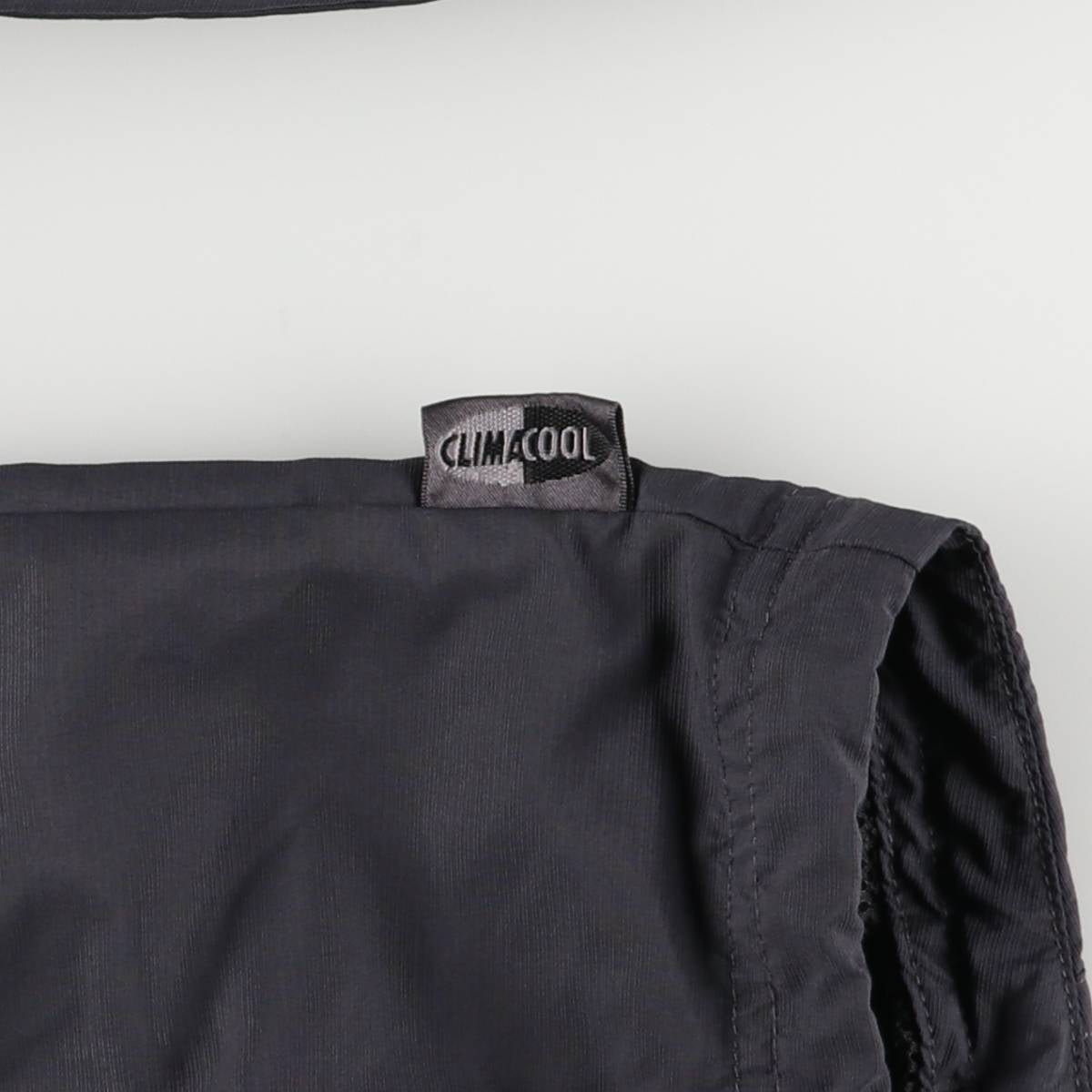 00'S adidas windbreaker, men's size L polyester Charcoal Vintage Second Hand