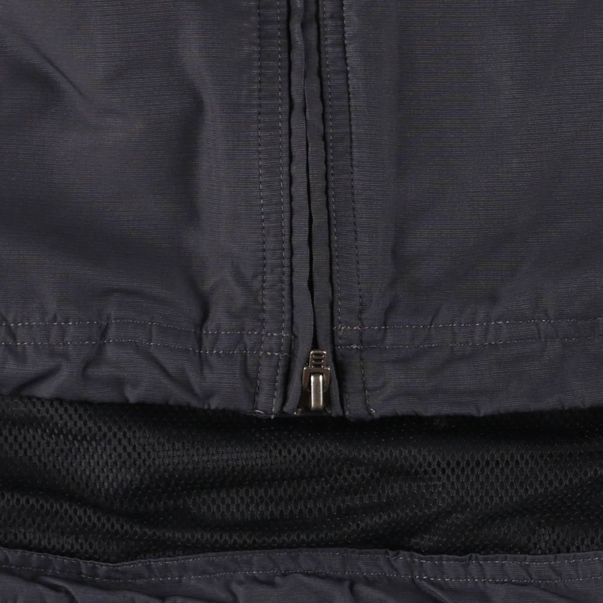00'S adidas windbreaker, men's size L polyester Charcoal Vintage Second Hand