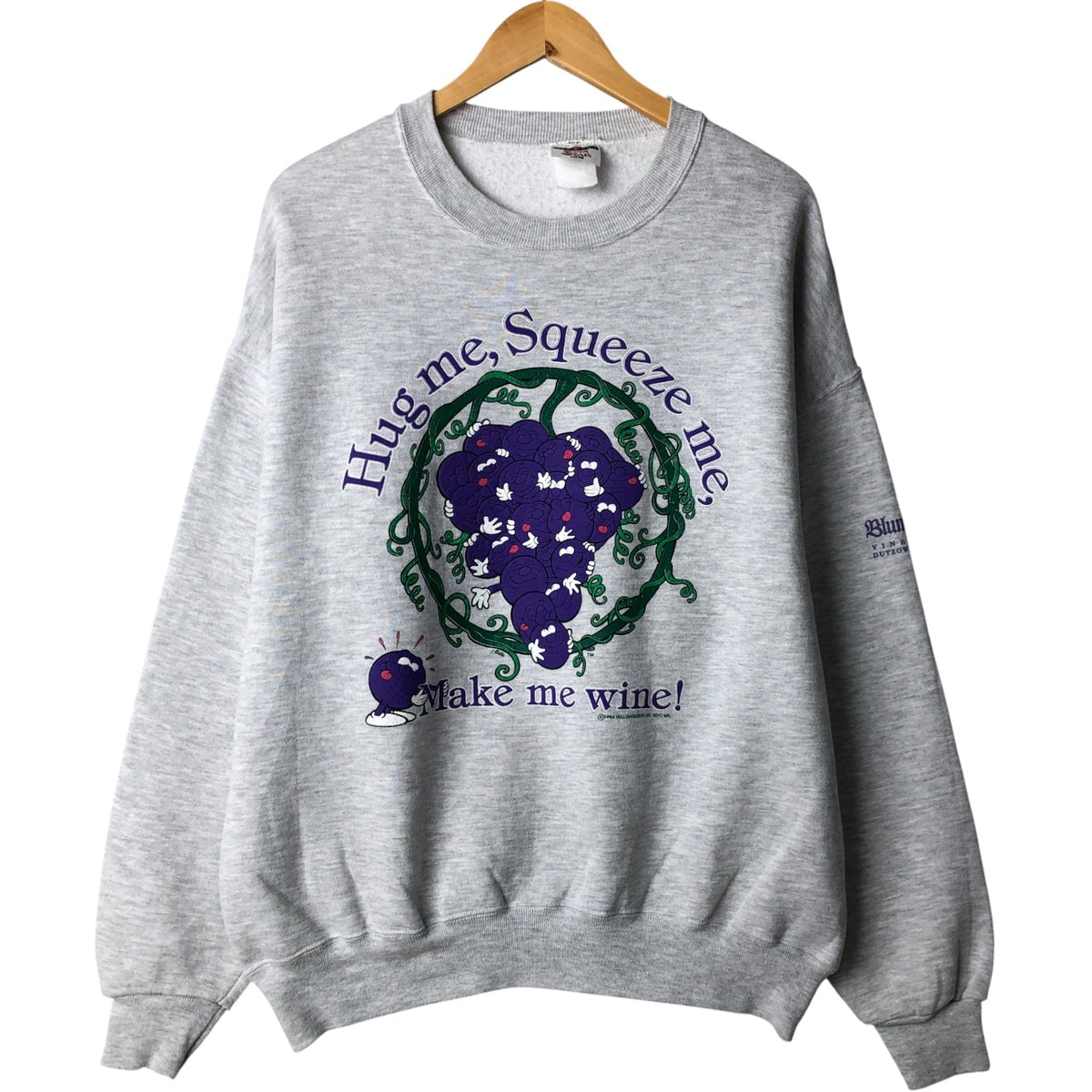 00'S Jerzees printed sweatshirt, men's size XL unclear gray type Vintage Second Hand