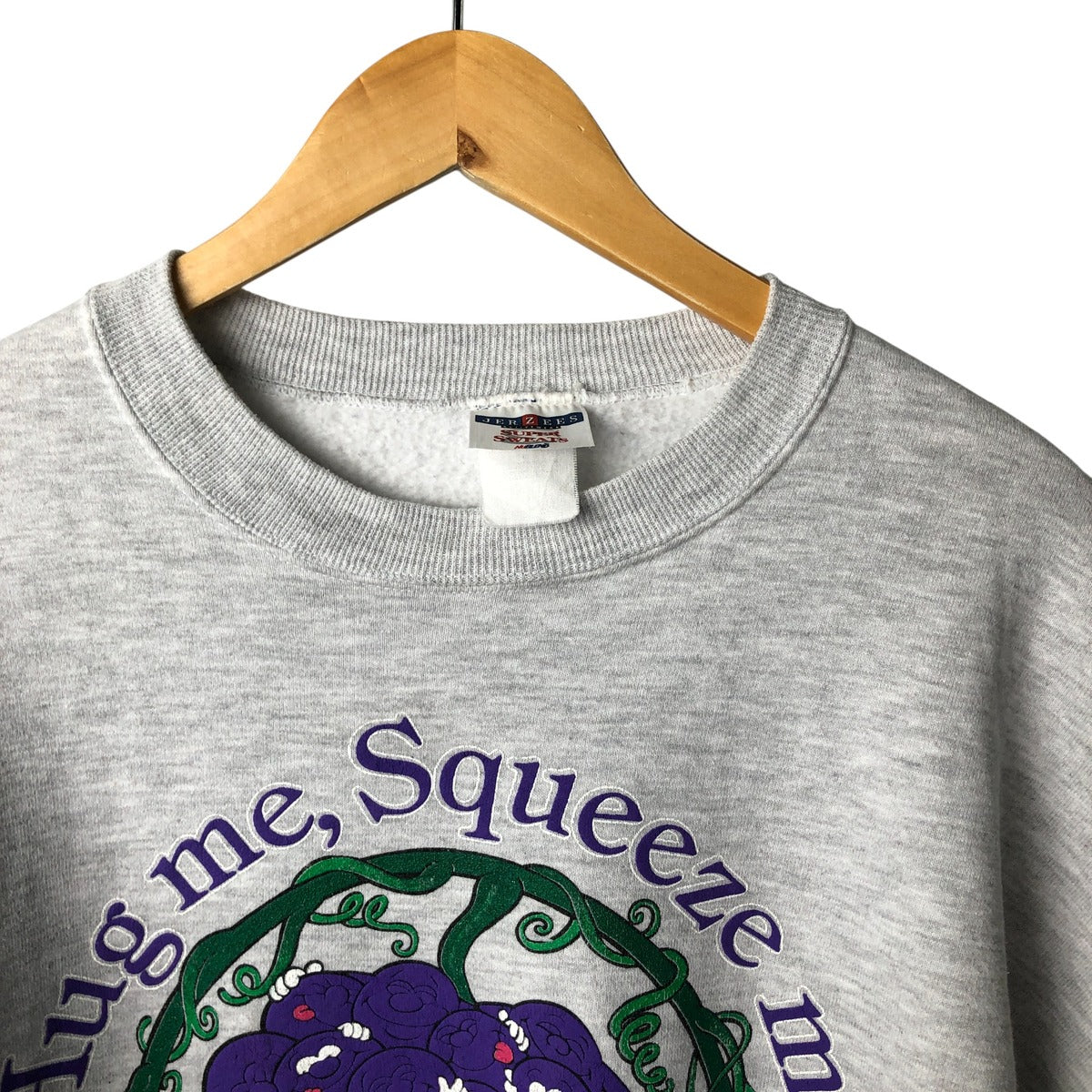 00'S Jerzees printed sweatshirt, men's size XL unclear gray type Vintage Second Hand