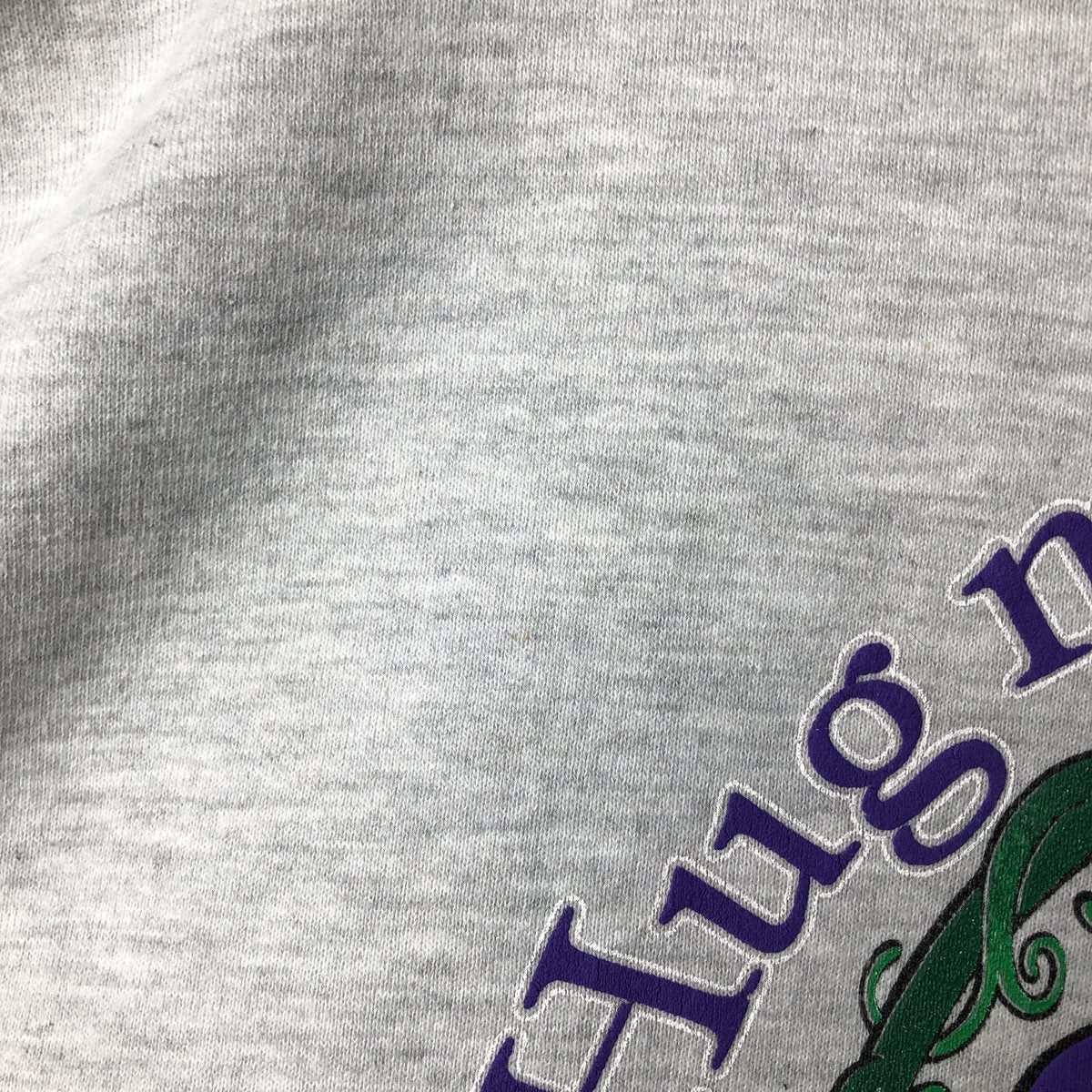 00'S Jerzees printed sweatshirt, men's size XL unclear gray type Vintage Second Hand