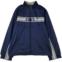 00'S Adidas nylon jacket, men's XL size Nylon navy blue type Vintage Second Hand