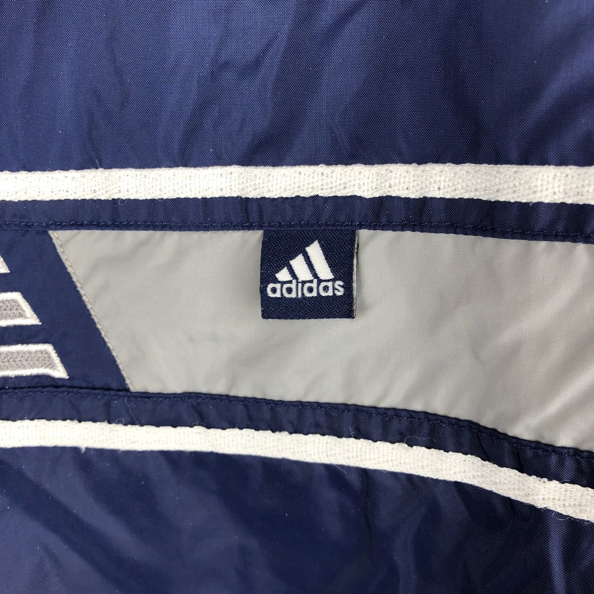 00'S Adidas nylon jacket, men's XL size Nylon navy blue type Vintage Second Hand