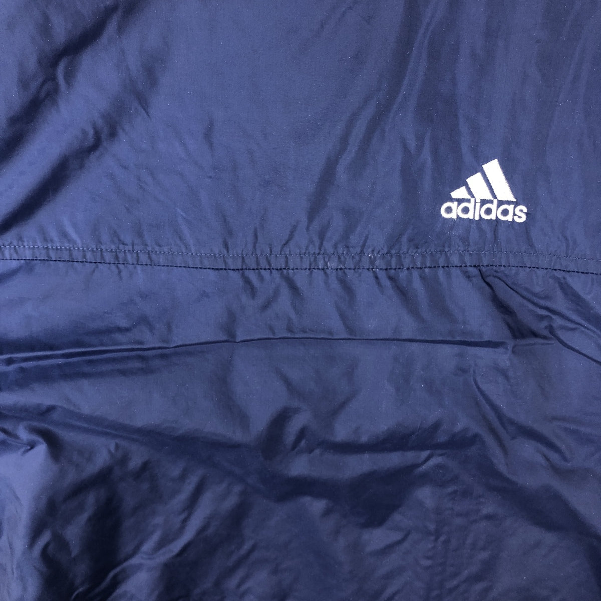 00'S Adidas nylon jacket, men's XL size Nylon navy blue type Vintage Second Hand