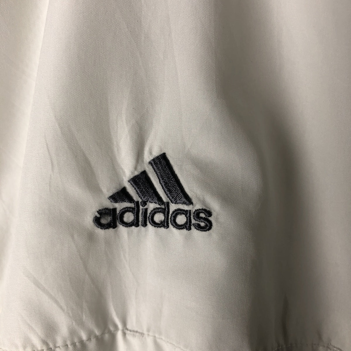 00'S adidas windbreaker men's XL size polyester white type Vintage Second Hand